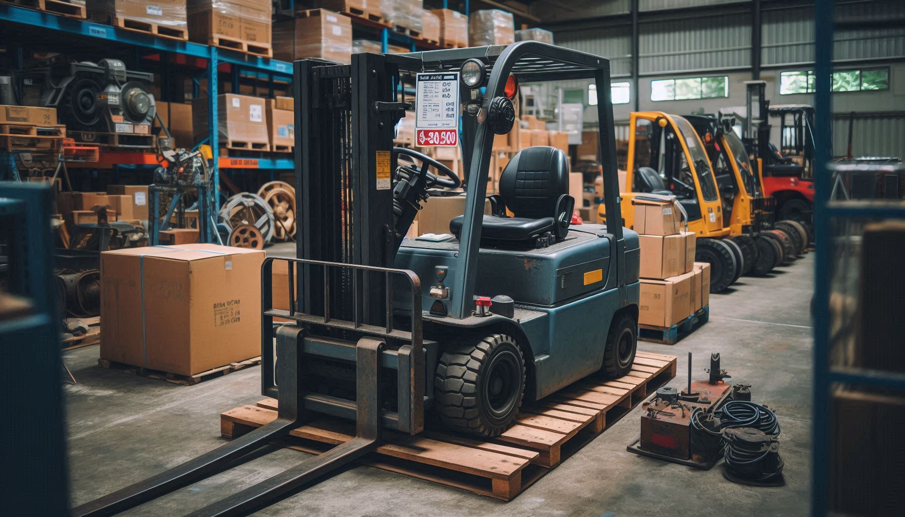 whats the value of a used forklift in uae
